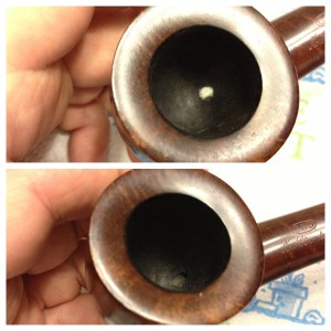 You can see in the top a pipe cleaner sticking through the drought hole, showing a well drilled pipe.