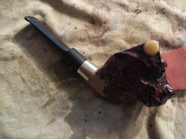 Figure 11 The finished stem fit into the repaired shank. Right side view.