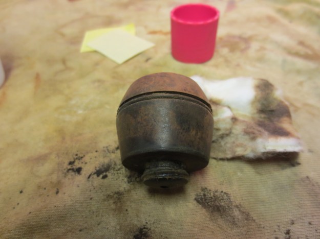 Wiping down the bowl with acetone