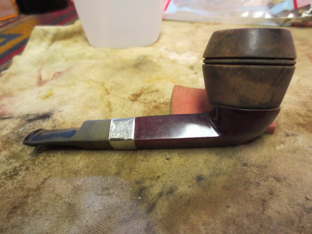 Bowl in place, sanded and ready to stain.