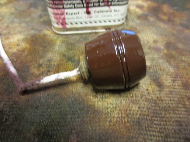 Stained with oxblood stain.