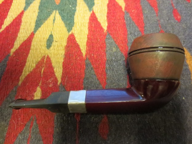 Right side of the newly stained bowl with a hand buffed surface.