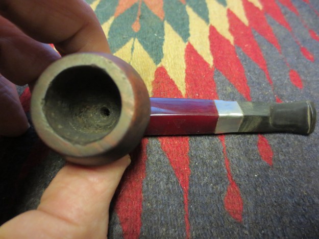 Top view of the hand buffed newly stained bowl.