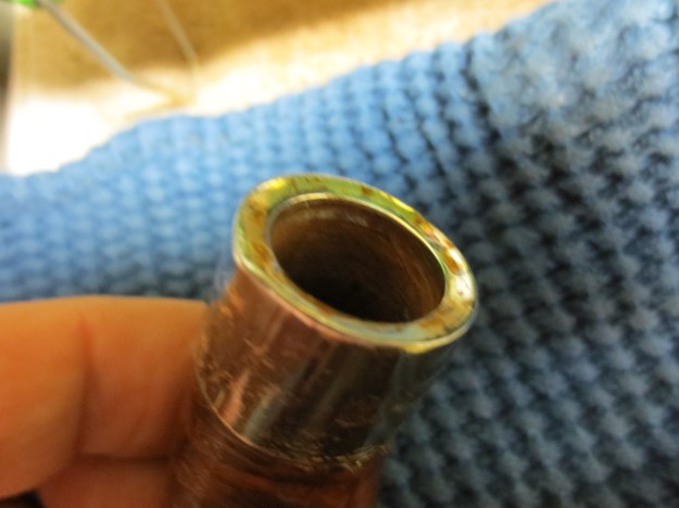 Photo 6 Closer view of the chamfered band pressed into the shank