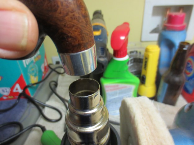 Photo 7 Heating the band to flatten the chamfering